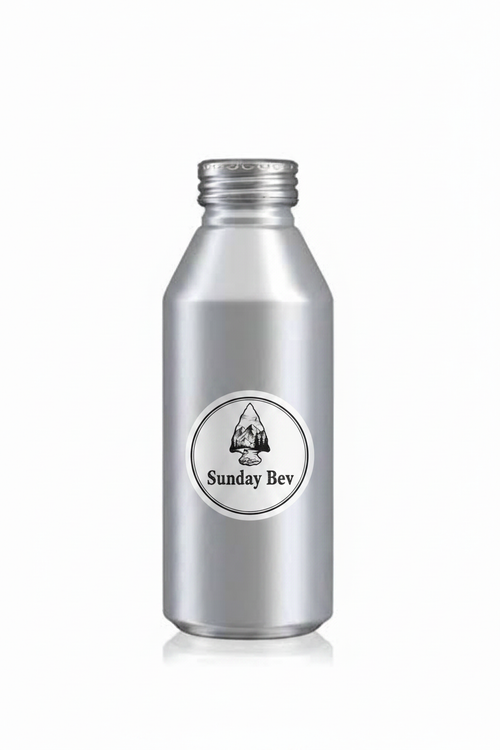 Sunday Bev Arrowhead Logo on Silver Alumitek Bottle