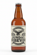 Sunday Bev Black & White Americana Beer Bottle